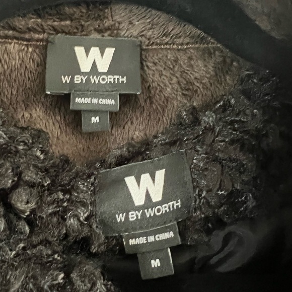 W By Worth 2 Piece Faux Shearling Vest. Like New. Size M - Picture 8 of 9